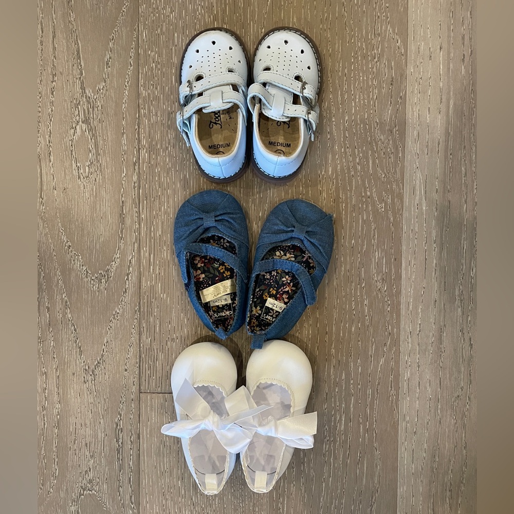 Bundle of baby girls shoes